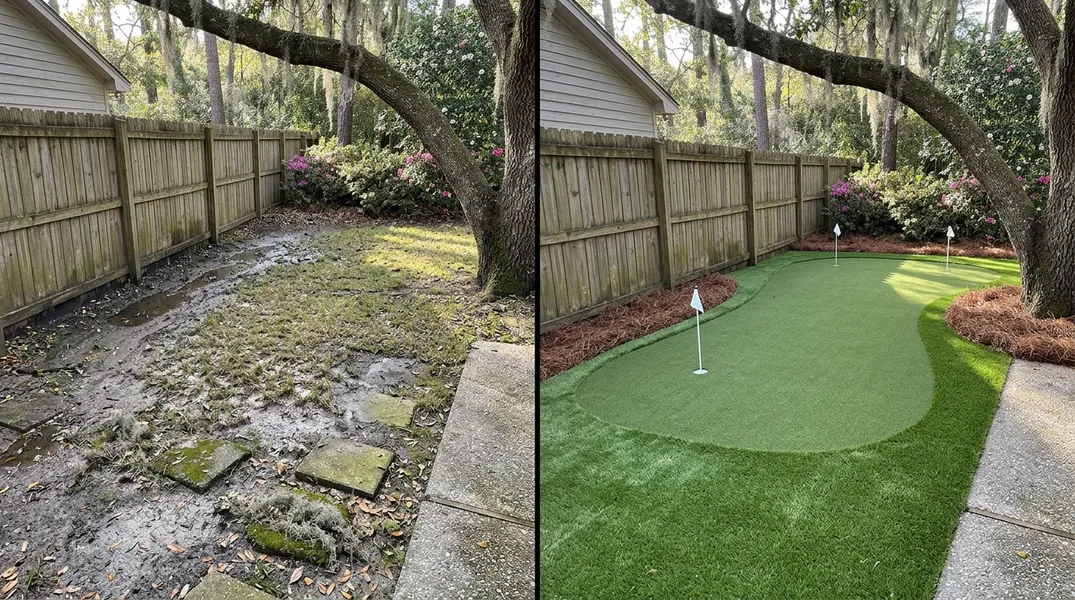 Result artificial grass installation in Savannah - Savannah Artificial Grass Installation